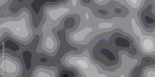 Grayscale abstract organic shapes with layered contour lines and subtle color variations, creating a smooth, flowing, and textured background effect