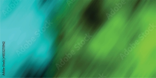 Vibrant abstract background with flowing diagonal streaks of teal blue and shades of green, suggesting movement and organic forms for dynamic visual compositions