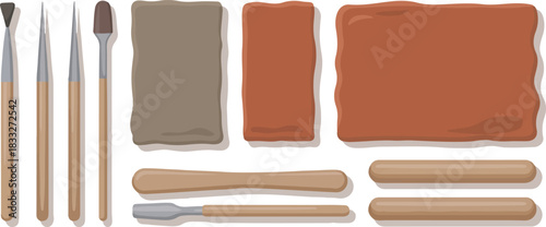 Pottery Tools Set Ceramic Working Equipment Sculpting Shaping Clay Utensils Art Supplies Craft Hobby Creative Workshop Items