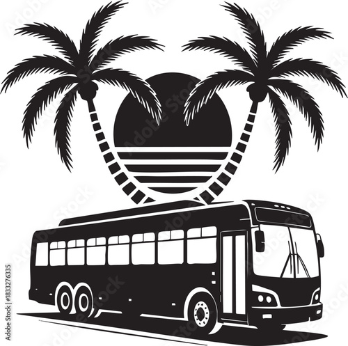 tourist bus vector illustration
