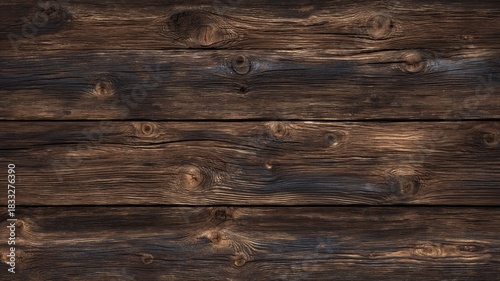 Rustic wooden planks with dark tones. Artificial intelligence image