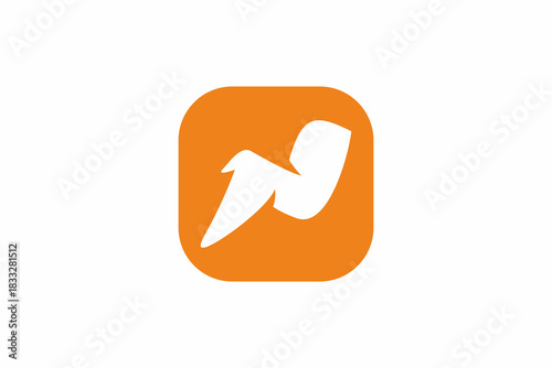 Letter N Chicken Wings Logo 