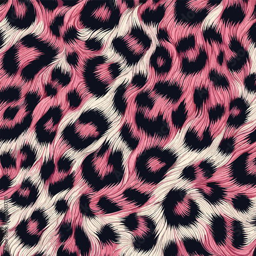 Pink leopard animal print skin with detailed fur texture background