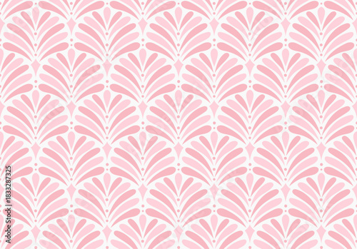Modern floral cute art deco seamless pattern. Trendy abstract texture. Vector geometric background.
