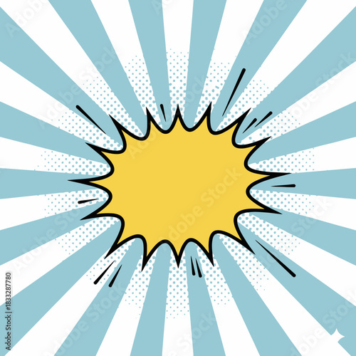 Comic Speech Bubble: A vibrant comic speech bubble, featuring bold lines and an eye-catching design, creates an opportunity for limitless creative expression.