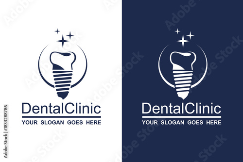 abstract dental icon collection for dental clinic