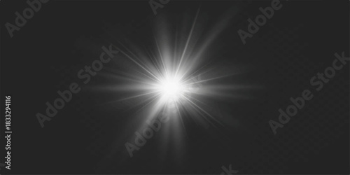 Abstract dark space background with blue light beams, motion blur, and glowing digital rays