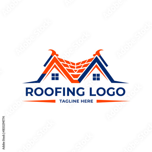 Roofing logo, home renovation logo, construction logo, roofing logo, house roof icon, home repair logo, construction roof design, builders logo