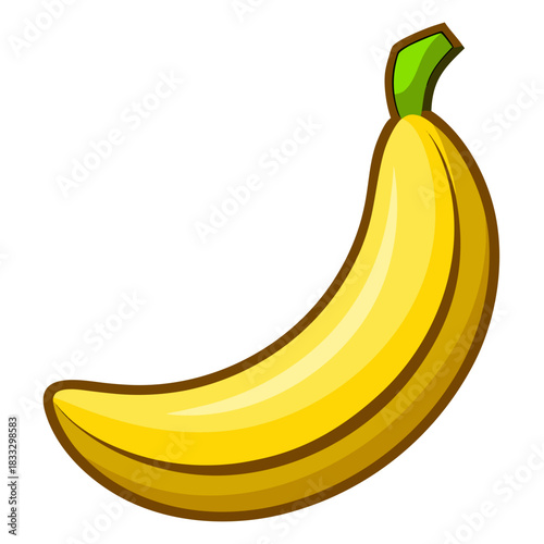 banana on white background
