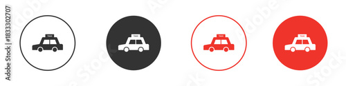 Taxi icons. illustration of a silhouette icon