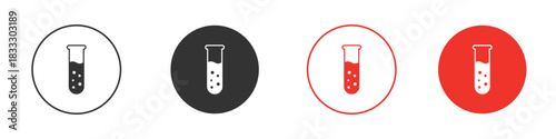 Test tube icons. illustration of a silhouette icon