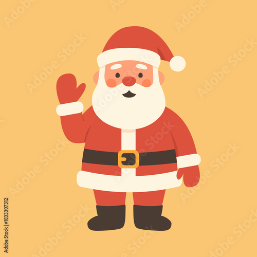Santa Claus isolated vector illustration. Christmas clip art element. Winter holidays design.