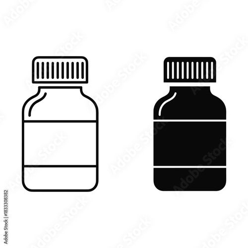 Medicine Bottle Icons pill capsule