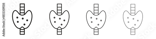 Thyroid icons collection web design, minimal line style