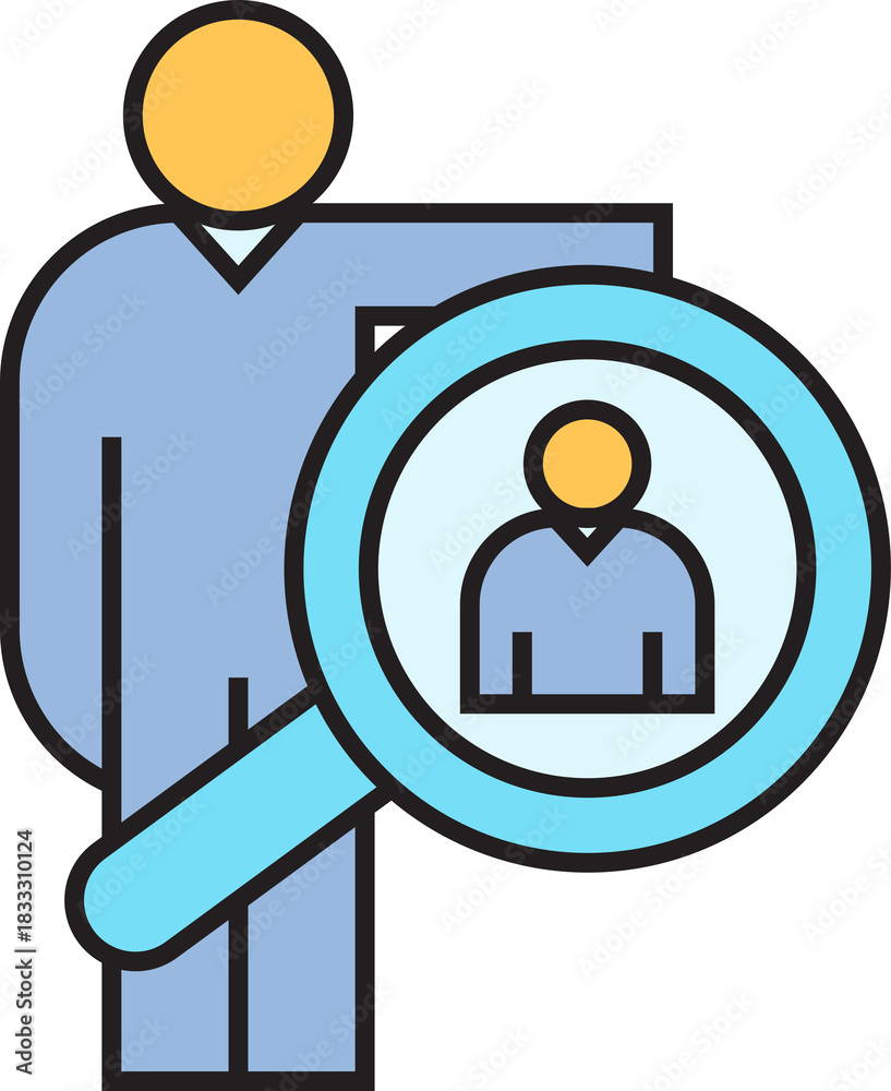 Fototapeta premium Human Resource and Recruiting Icon 