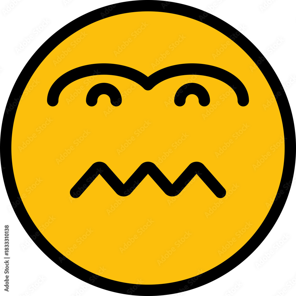 Obraz premium Disgusted Face Emoji 