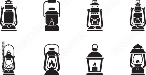 kerosene lamp icon vector illustration