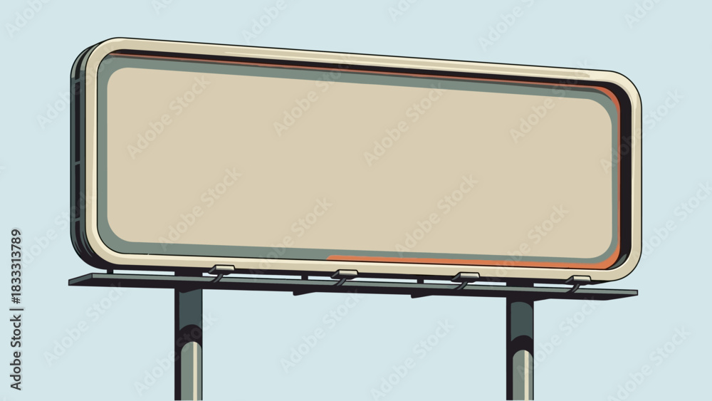 Fototapeta premium Blank Billboard Sign Against Clear Sky.