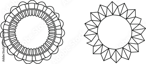 Ventilation Tube Cross-Section Outline Vector Graphic