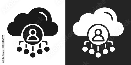 Identify Icon In Black And White Glyph Style