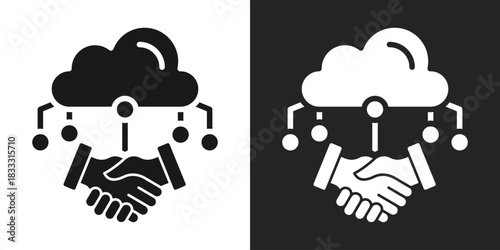 Integrity Icon In Black And White Glyph Style