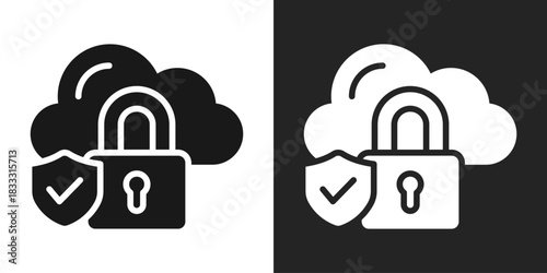 Confidentiality Icon In Black And White Glyph Style