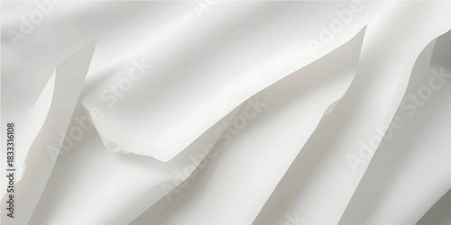 Pure White Smooth Drapery Fabric Subtle Texture for Modern Wedding Card Designs and High-End Stationery Layouts
