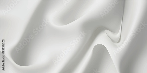Abstract Satin White Drapery Curved Texture Ideal for Beauty Packaging, Perfume Branding and Fashion Editorial