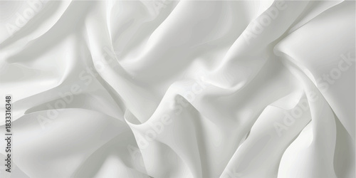 Soft Flowing Minimal White Satin Smooth Background for Luxury Bridal Invitations and Elegant Fashion Prints