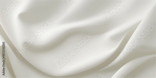 Clean White Silk Wrinkled Layered Fabric Background for High-end Jewelry, Perfume and Boutique Branding