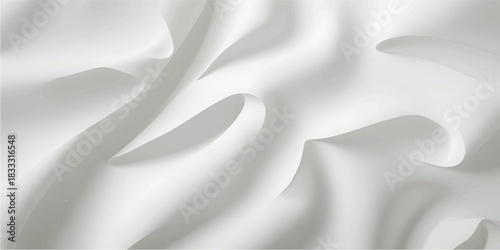 Premium Smooth White Textile Folds Background Ideal for Elegant Fashion Branding and Modern Product Photography