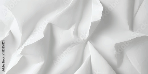 Minimal Pure White Fabric Flowing Silk Background for Skincare Branding, Beauty Ads and High-End Luxury Prints