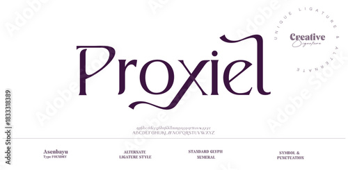 Proxiel Stylish font with a modern, friendly appeal. Great for branding and creative use