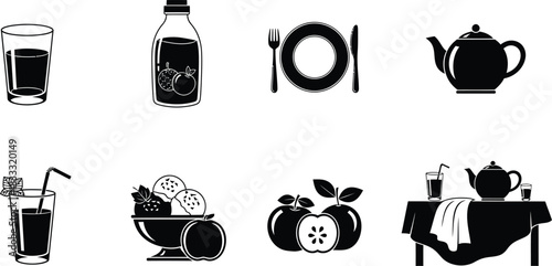 Elegant black and white still life vector illustration for design projects