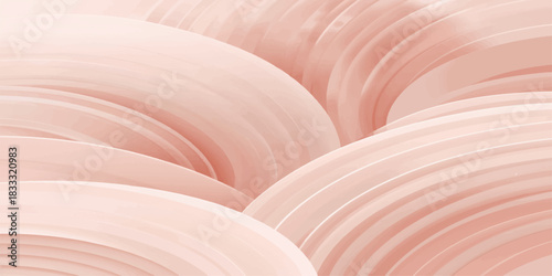Soft pink ribbons ripple and layer in gentle motion, evoking the elegance of abstract flow and the serenity of visual harmony.
