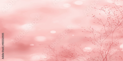 Blush Horizon with Whispering Branches: A tranquil pastel dream where soft light dances across budding twigs in a haze of ethereal serenity.