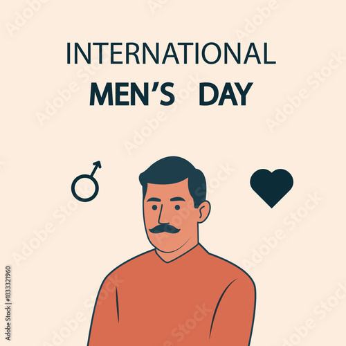 Banner for International Men's Day. November 19.