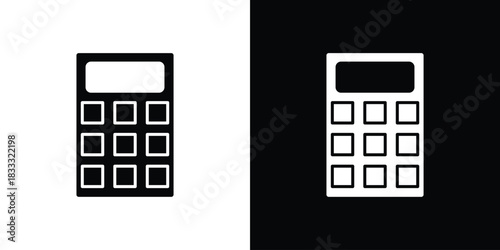 Calculator icons. Vector Template Illustration Symbol Pixels Perfect