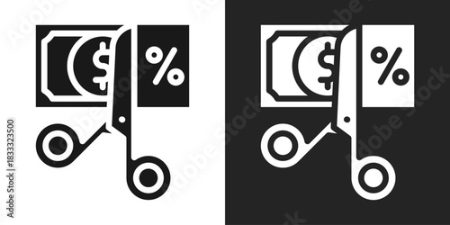 Deductible Icon In Black And White Glyph Style