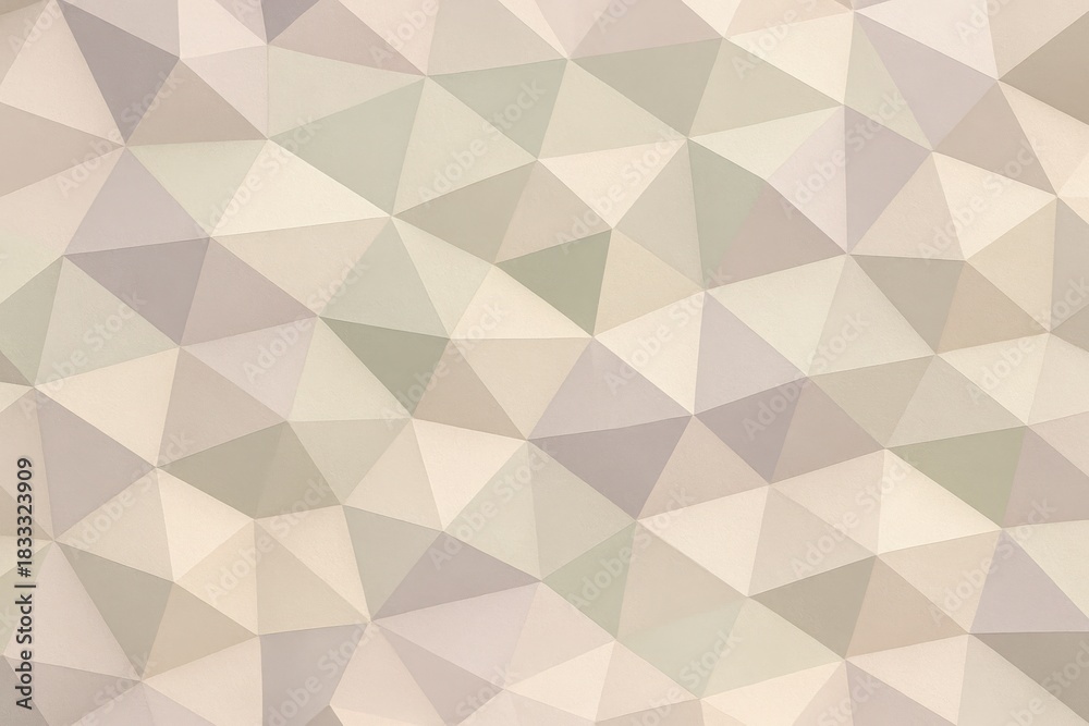 Obraz premium Cream Beige Geometric Low Poly Soft Pattern with Gentle Abstract Polygon Surface Texture