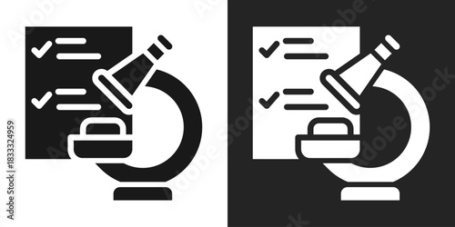 Research Icon In Black And White Glyph Style