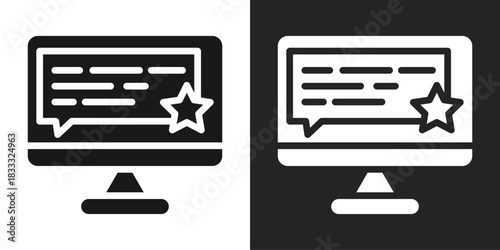 Feedback Icon In Black And White Glyph Style