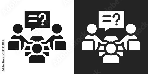 Argument Icon In Black And White Glyph Style