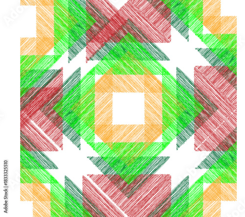 Ikat  Tribal Pattern Background geometric ethnic Oriental traditional Design for seamless,carpet,wallpaper,clothing,wrapping,fabric,Vector illustration.