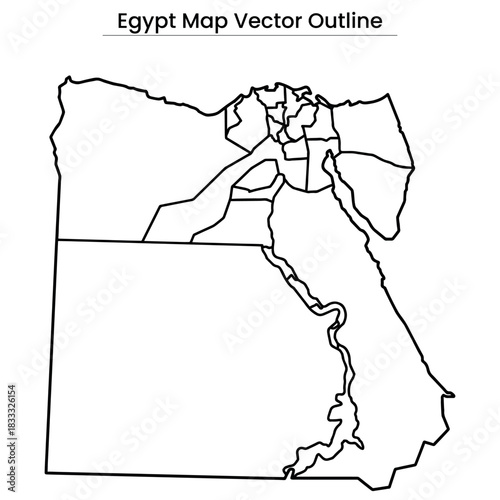 Egypt Map Vector Outline
