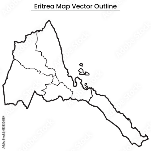 Eritrea Map Vector Outline