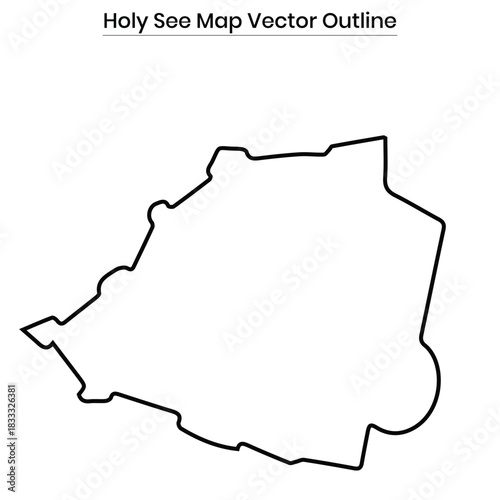 Holy See (Vatican City) Map Vector Outline  Editable Country Silhouette