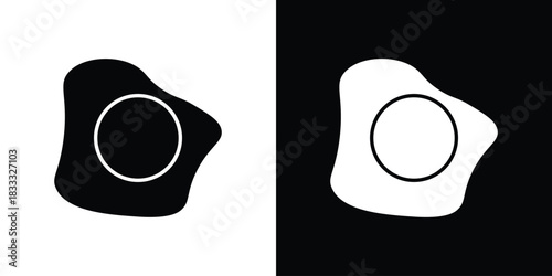 Egg fried icons. Vector Template Illustration Symbol Pixels Perfect