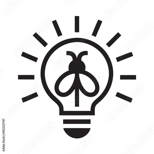 Luminous Bee Bulb Bright Light Concept