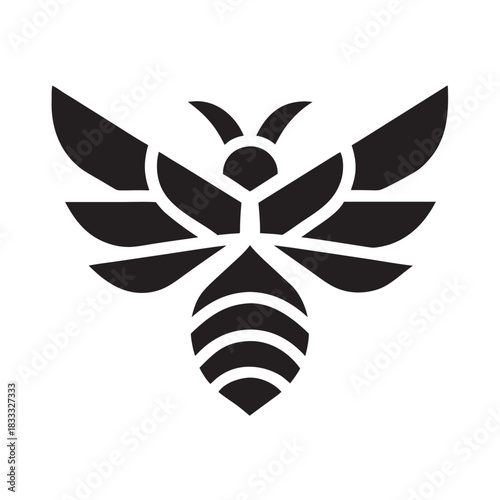 Free Flight Bee Emblem Artistic Freedom Symbol